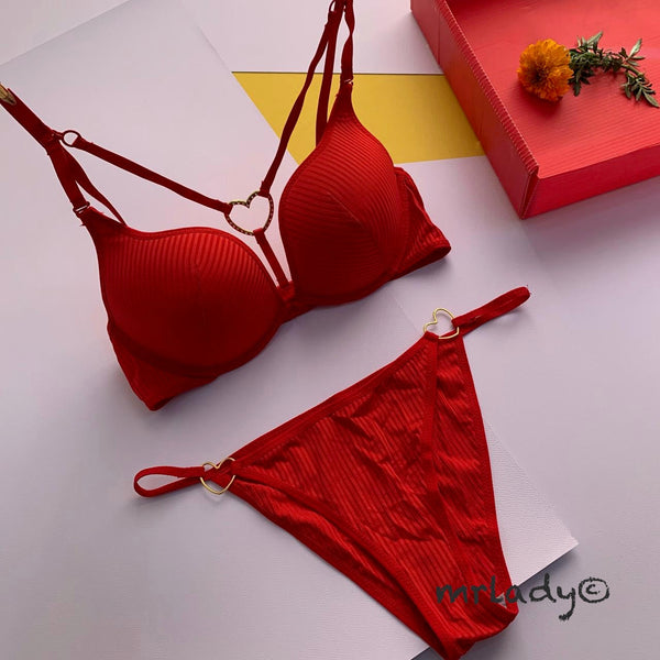 LOVE RING THIN PAD BRA SET