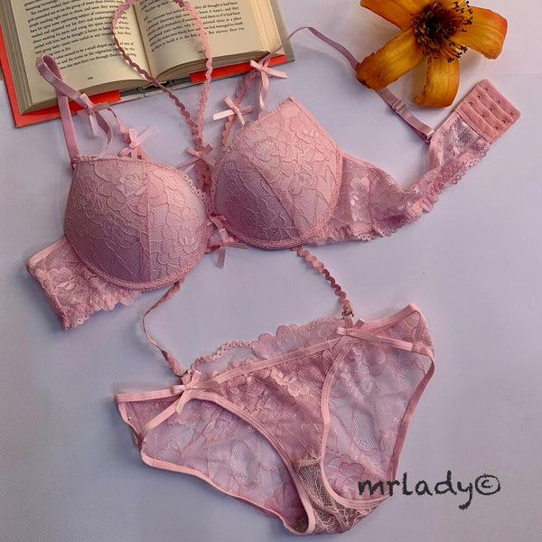 FANCY FLORAL GUL BRA SET