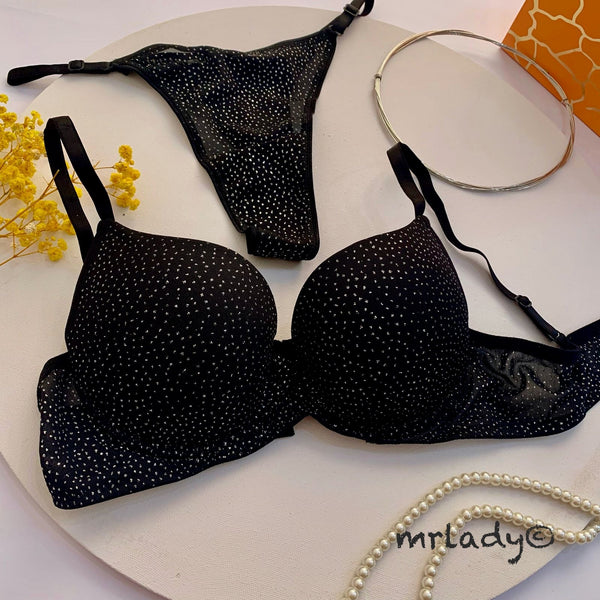 TURKISH THIN PAD SHIMMER BRA SET