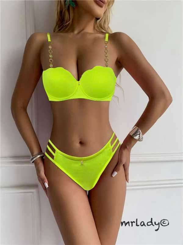 FANCY PEARL STRAP BRA SET V4