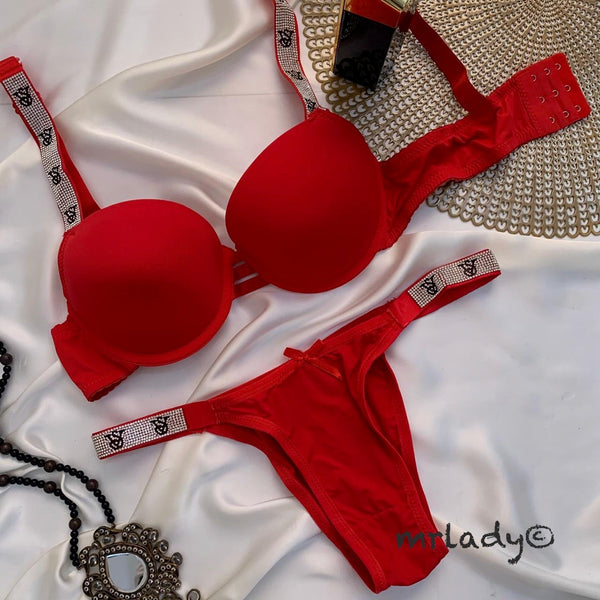 G STRING THIN PAD BRA SET