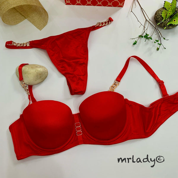 LOOP BUCKLE THIN PAD BRA SET